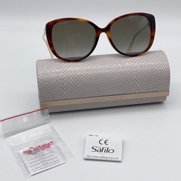 JIMMY CHOO Sunglasses ALY/F/S 086 Havana Cat Eye Women NEW main image 5